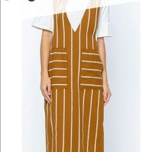 NWT Orange Creek Striped Overall Dress